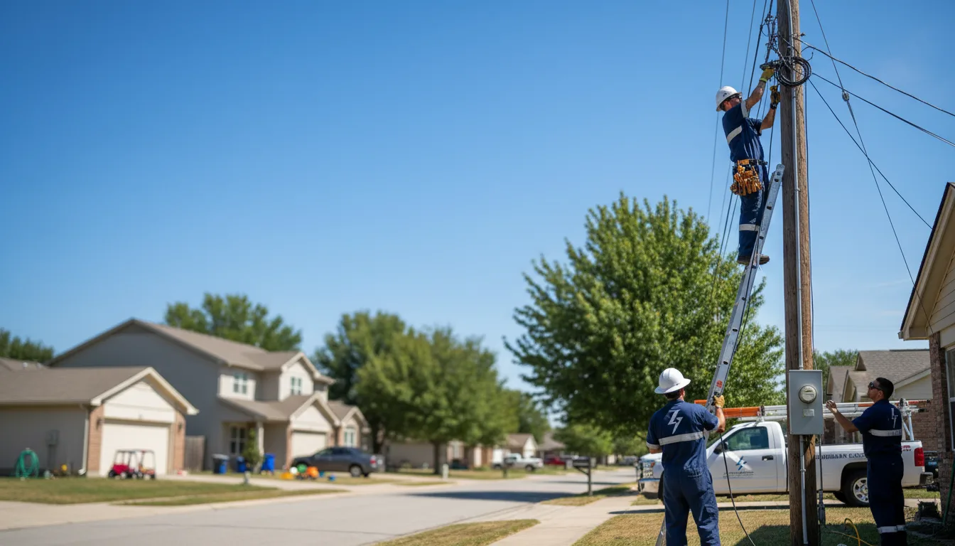 Residential electrician providing installation services in Romance, AR